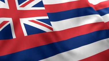 Hawaii State Flag, USA, American Flag, 3D Render, Close-up