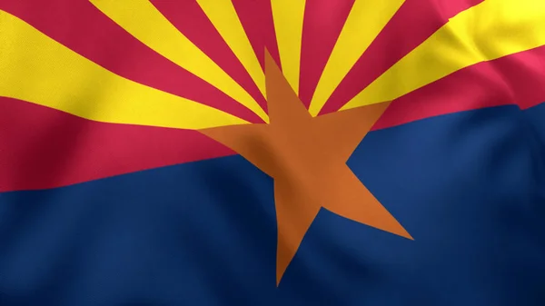 Arizona State Flag, USA, American Flag, 3D Render, Close-up