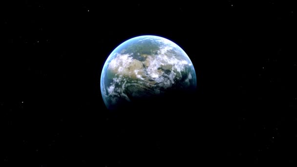 Зум Страны Космоса Землю — стоковое видео