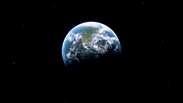 Зум Космоса Землю — стоковое видео