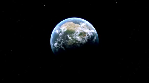 チュニジア国 空間から地球へのズーム — ストック動画