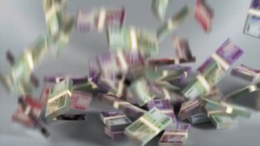 Taiwan Banknotes Money / New Taiwan dollar NT / Currency NT$ / TWD Bundles Falling