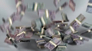 Türkmenistan Banknotları Para / Türkmenistan Manat / Para Birimi / TMT Paketleri Düşüyor