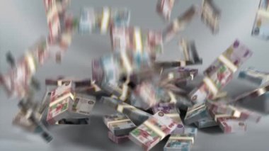 Zambia Banknotes Money / Zambian kwacha / Currency K, ZK / ZMW Bundles Falling