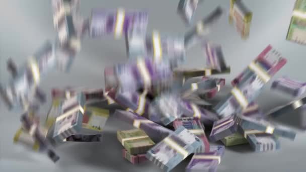 Банкноты Судана Деньги Судан Фунт Валюта Цур Падение — стоковое видео