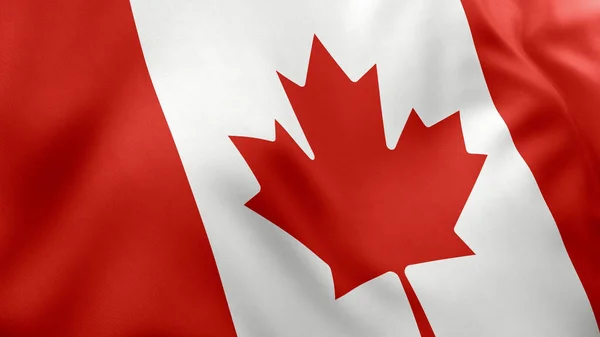 Kanada Flagge Aus Nächster Nähe Render — Stockfoto