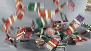 Kırgızistan Banknotları Para / Kırgızistan som / Para Birimi / KGS Paketleri Düşüyor