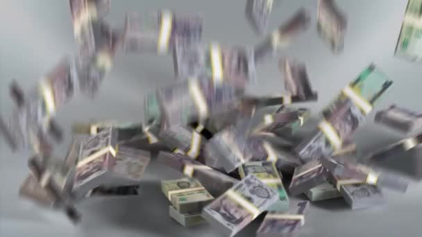 Uang Honduras Honduras Lempira Mata Uang Hnl Bundles Falling — Stok Video