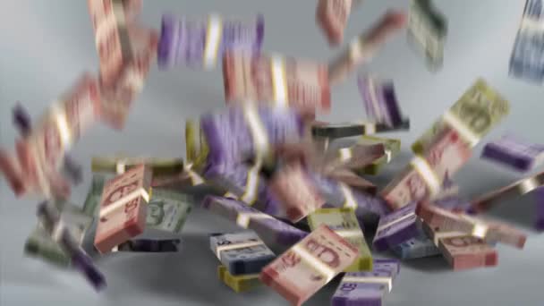 Bankbiljetten Costa Rica Geld Colon Costa Rica Valuta Crc — Stockvideo