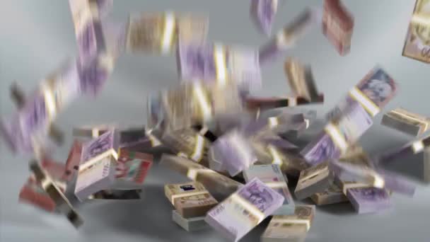 Albania Billetes Dinero Lek Albanés Moneda All — Vídeo de stock