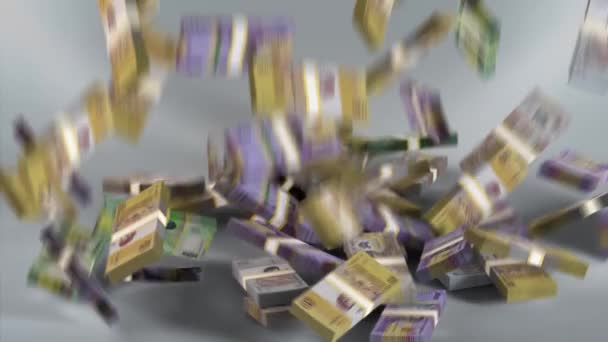 Банкноты Анголы Деньги Ангола Кванза Валюта Aoa — стоковое видео