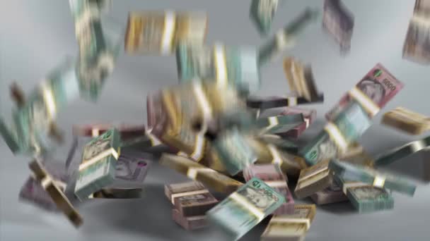 Ermenistan Banknotları Para Ermeni Dramı Para Birimi Amd — Stok video