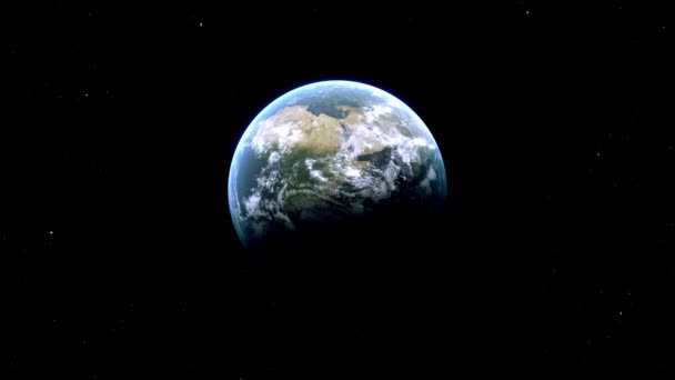 宇宙から地球までのエボスモスシティマップズーム — ストック動画