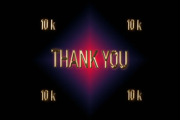10K 10000 Abonnés Merci Pour Avec Design Spécial Pour Votre — Photo