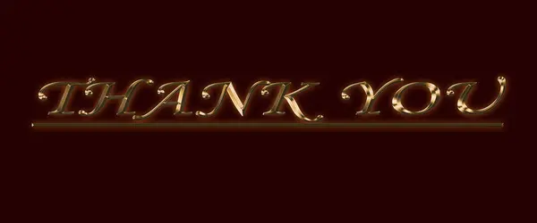 Tack Mycket Vackra Gratulationskort Repad Kalligrafi Gyllene Text Ord Elegant — Stockfoto