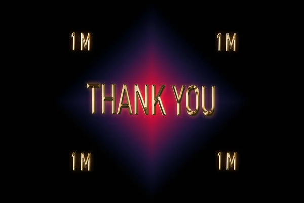 Followers Thank You Special Design Your Support Render Golden Words — Stock Photo, Image
