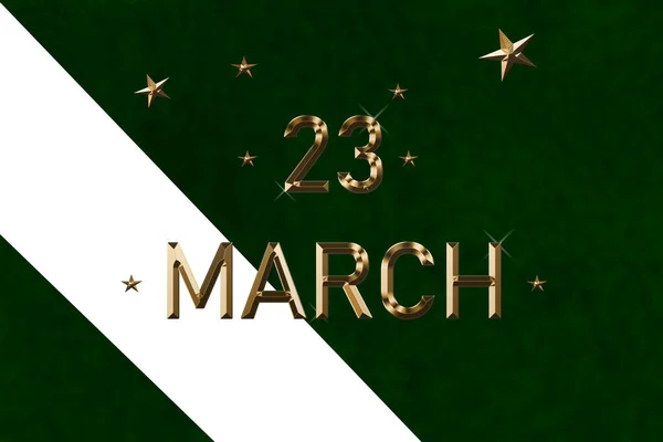 Glücklicher Tag Für Pakistan März — Stockfoto