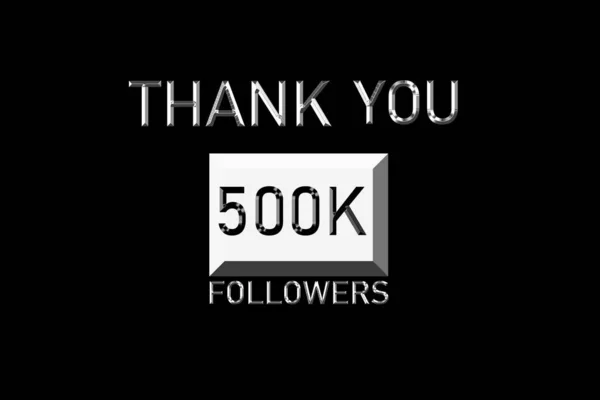 Děkuji Vám Následovníci Národy 500 Online Sociální Skupina Šťastný Prapor — Stock fotografie