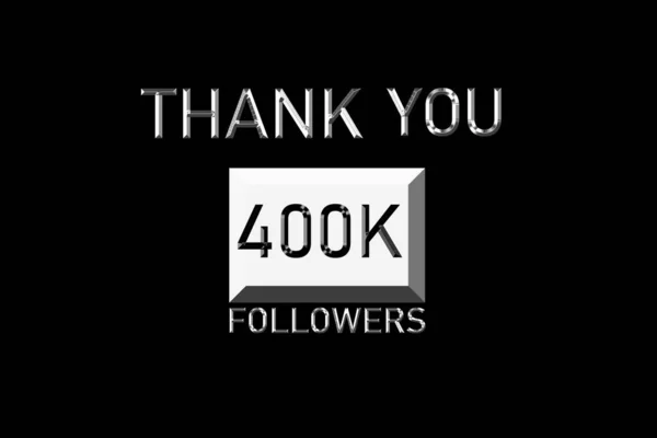 Děkuji Vám Následovníci Národy 400 Online Sociální Skupina Šťastný Prapor — Stock fotografie