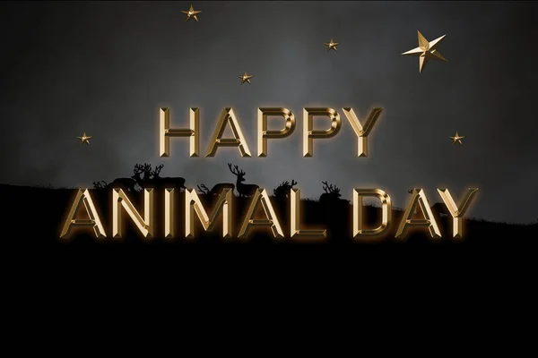 Bandiera Della Giornata Mondiale Degli Animali Giornata Mondiale Degli Animali — Foto Stock