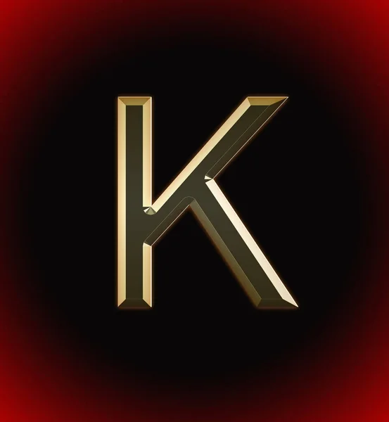 金光闪闪的字母K和字母K开头的个人 男孩或女孩 的名字 黑色和红色美丽的背景 — 图库照片