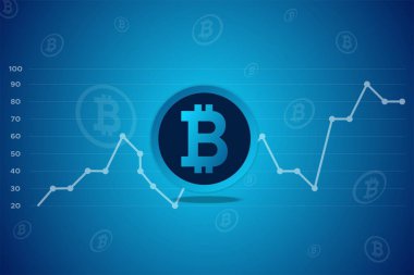 Bitcoin vektör tasarımı illüstrasyonu