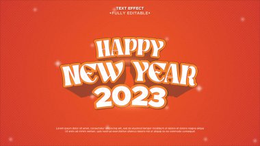 Mutlu yıllar 3D metin efekti