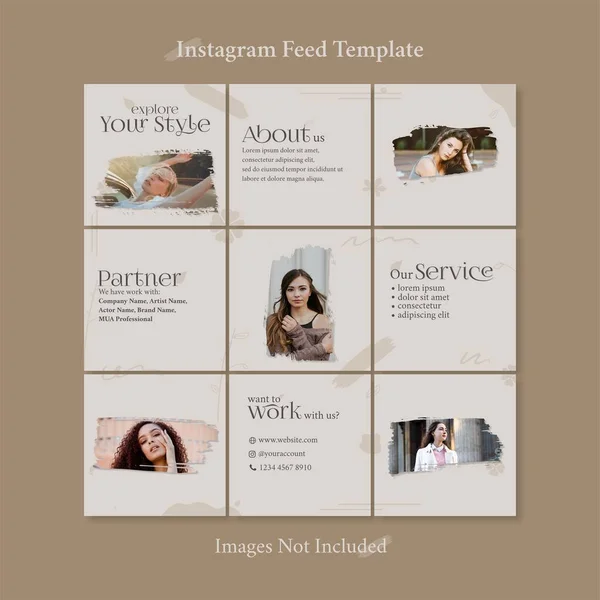 beauty instagram feed design template