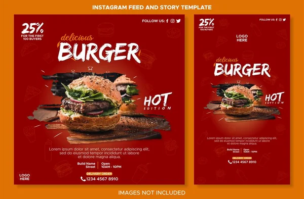 burger promotion sale design template