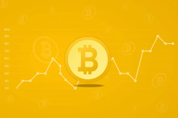 bitcoint 3d design with chart 