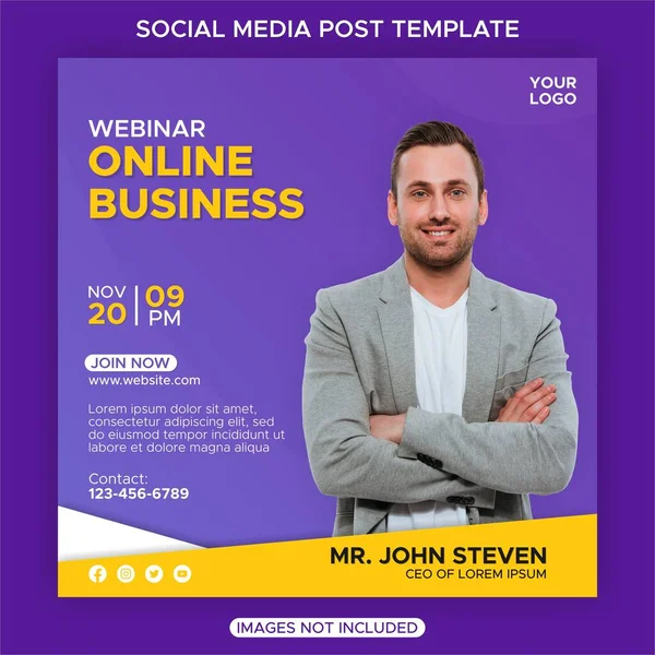Pazarlama ajansı Webinar tanıtım şablonu