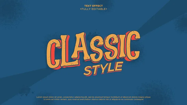 Klasik retro tasarım metin efekti