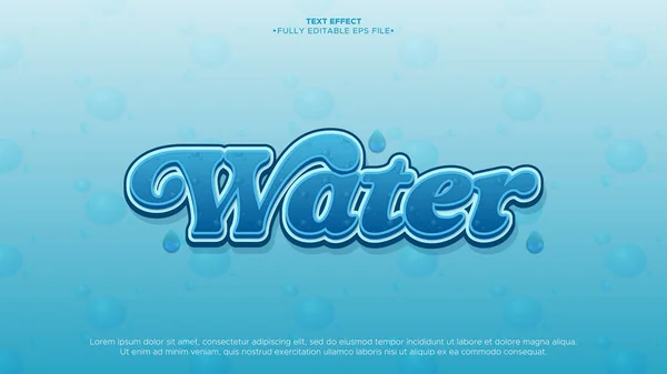 stock vector 3D Water Text Effect