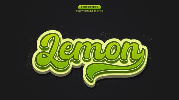 Limon Meyvesi 3B Metin Efekti
