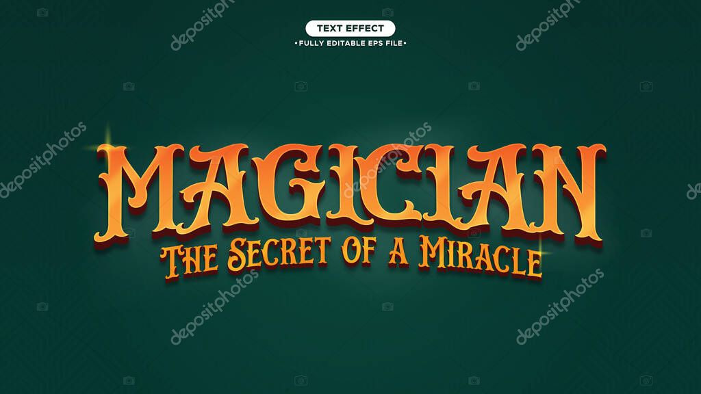 Magician vector text effect