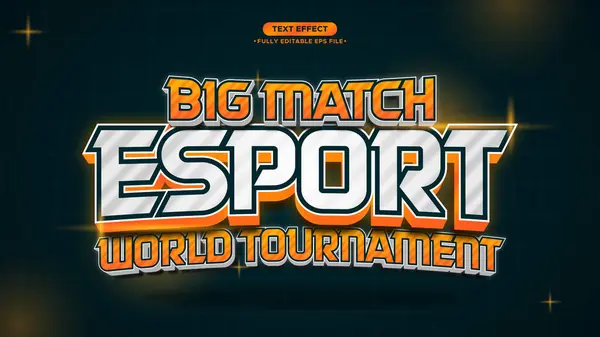 Esport 3B Metin Efekti Modern ve Gelecek Biçimli Manşet ve Başlık
