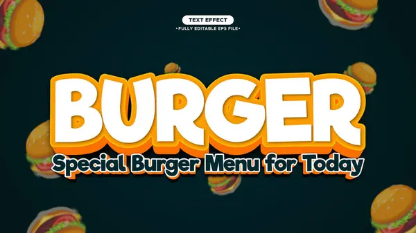 Hamburger 3B Biçim Metin Efekti Tanıtım Başlığı ve Başlığı