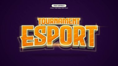 Esport Gold Logotype Metin Efekti EPS Dosya Biçimi Tam Düzenlenebilir Yazı Tipi ve Metin