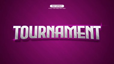 Turnuva Modern Futuristik Vector Metin Efekti Esport yarışması. Düzenlenebilir yazı tipi ve metin