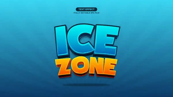 Ice Cartoon Animasyon 3D Vektör Metin Efekti. Düzenlenebilir Yazı Tipi ve Metin