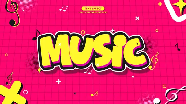Groove ve Vintage 3B Metin Efekti ile Müzik SancağıName