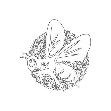 Continuous curve one line drawing of flying bee abstract art in circle. Single line editable stroke vector illustration of fabulous bumblebees for logo, wall decor and poster print decoration