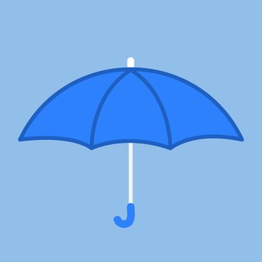 Şirin açık şemsiye vektör klipsi. Koruma, güvenlik veya sigorta kavramı.