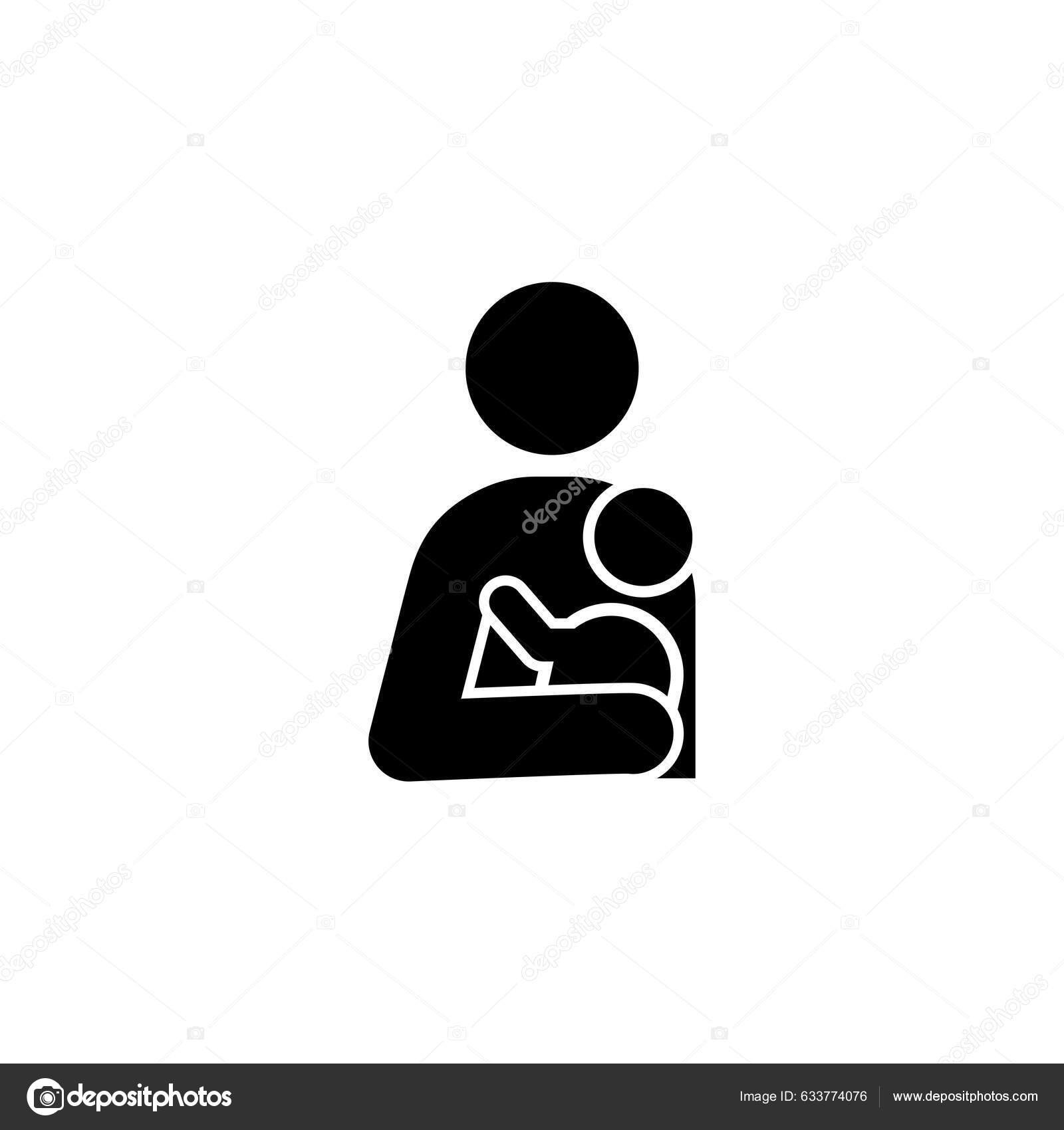 Parent Holding Baby Portrait Icon Vector Baby Changing Room Symbol Stock Vector by ©AlixTran