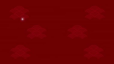 Çin yuvarlak çerçeve şablonu animasyonu. Etkinlikler için doğu arka plan videosu kutlama, Çin yeni yılı havai fişeklerle kutlama animasyonu.