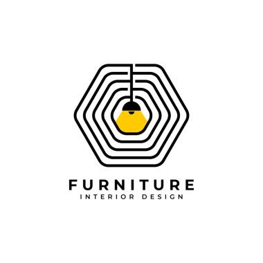 İç mobilya logosu tasarım şablonu