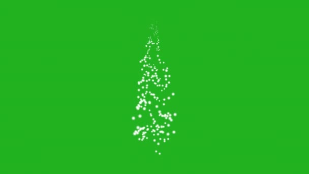 Twisting Tower Moving White Particles Green Screen Effect — Vídeos de Stock