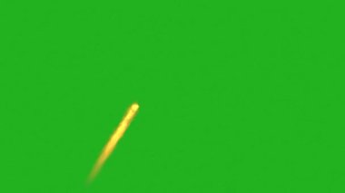 Jet Emission Footage with back flame on green screen 