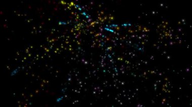 Colorful creative Astronomy on black screen 