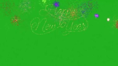 Creative New Year Eve Blast on Green Screen 